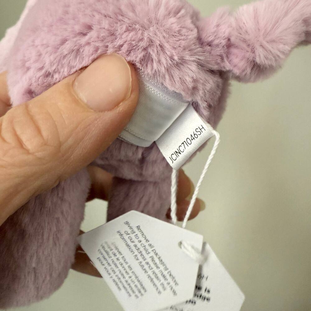 AUTHENTIC Jellycat Smudge Hippo Tiny NWT - Fast Shipping! - Picture 7 of 8